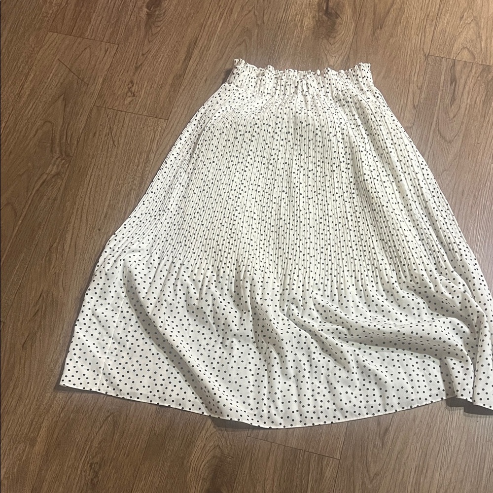 Polka Dot Pleated Skirt